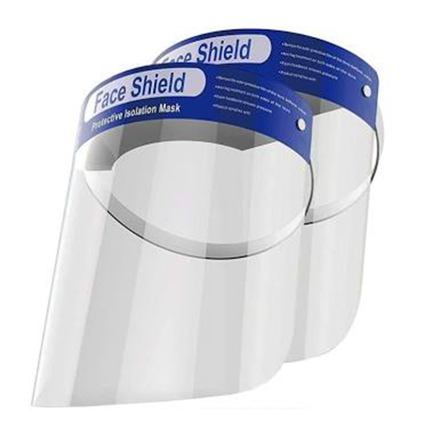 <p>This face shields offer personal protective equipment to protect wearer’s face from infectious materials in emergency rooms and hospitals. These masks are comfortable and easy to use and can be used alone or with masks. This face shields help protect from splash and spray of fluids in critical care environments. Shield dimensions: 12.5" x 8.5"</p><p>SOLD IN PACKS OF 10</p>