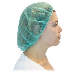 <p>O.R. Head Coverings. Spun-bonded Bouffant Cap For Fuller Hairstyles. Green 24 Inch Large</p>