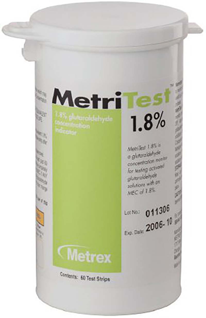 Features<li>Metricide 28 is a long-life, 2.5 percent buffered glutaraldehyde that can be used and reused as a sterilant and high-level disinfectant for up to 28 days.</li><li>Metricide 28 must maintain the minimum effective concentration (mec) level of 1.8 percent glutaraldehyde or greater during the 28-day use life to effectively sterilize and high-level disinfect.</li><li>It is recommended to Test the glutaraldehyde solution prior to each use to help prevent healthcare-associated infections.</li>