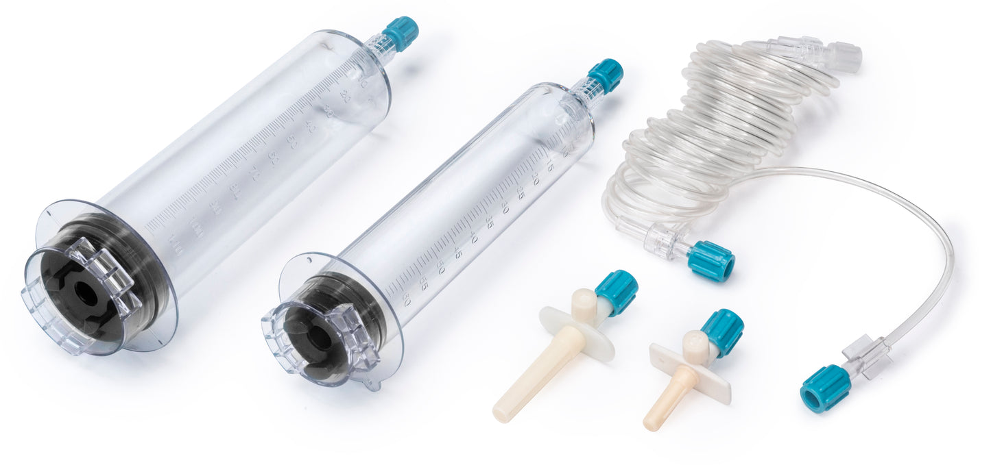 <p>Contents:</p><ul><li>1-65 mL & 1-115 mL Syringes</li><li>1-Large Spike</li><li>1-Small Spike</li><li>1-96" T-Coiled Tubing </li><li>1-Check Valve</li></ul><p><strong>For use with Medrad Spectris Solaris EP injectors.</strong></p>