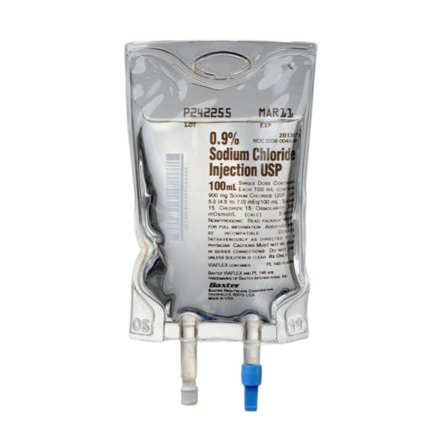 BAXTER SODIUM CHLORIDE .9 100ML BAG 96/CS