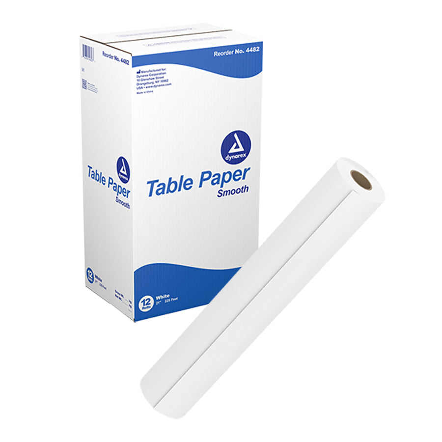 Features<li>Dynarex Table Paper is durable, absorbent paper designed to provide an effective barrier and help protect exam tables from dirt and moisture.</li><li>Designed to provide an effective barrier to minimize risk of contamination.</li><li>Strong, absorbent paper helps protect exam tables from dirt and moisture.</li>