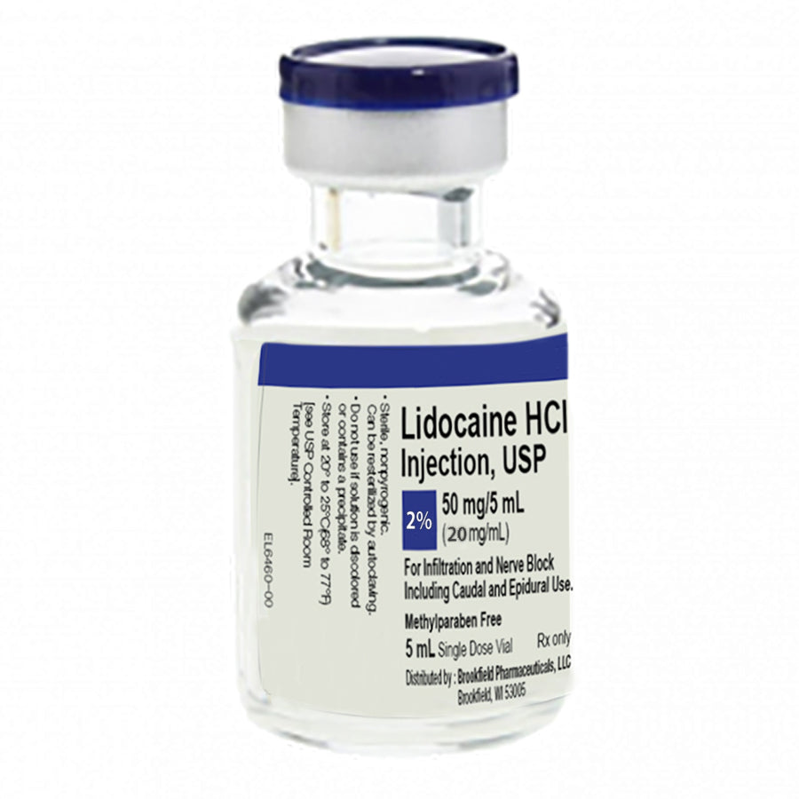 LIDOCAINE 20MG/ML INJ 5ML 25/BX