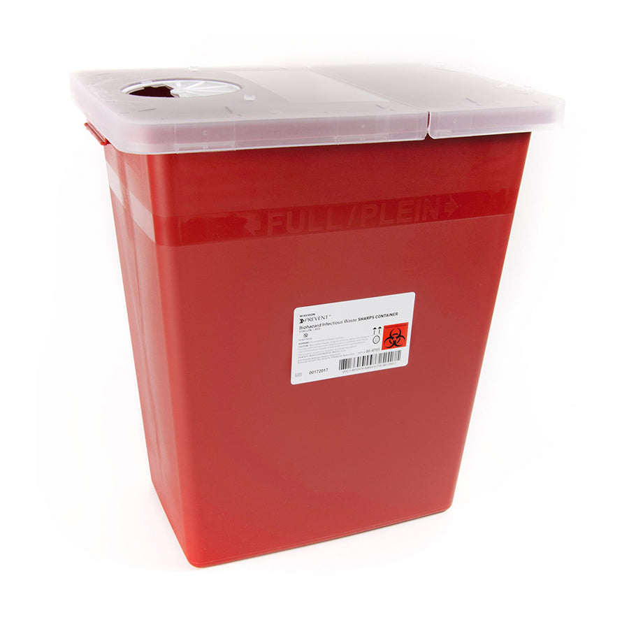 MCK PREVENT SHARPS CONTAINER RED 8 GAL 10/CS