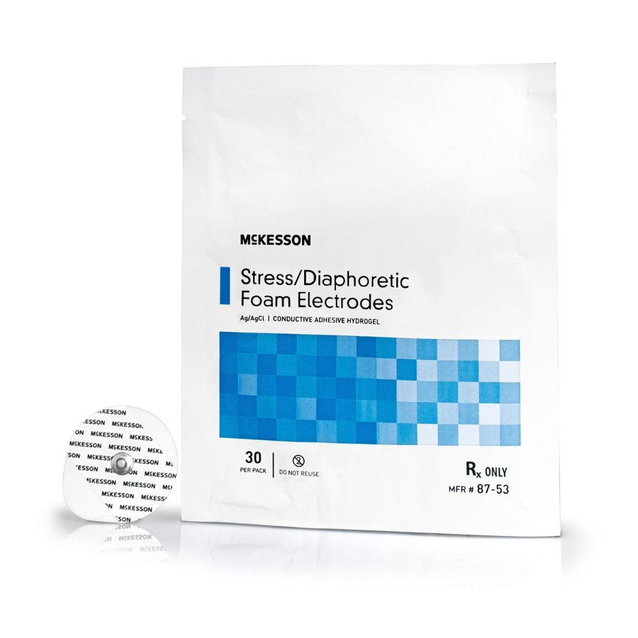 Features<li>Stress/Diaphoretic Foam Electrodes.</li><li>This product has only been tested for use on humans.</li><li>DEHP Free.</li><li>Not Made with Natural Rubber Latex.</li><li>Full surface adhesion, supported full cover backing.</li><li>Silver/Silver Chloride sensor for quality traces.</li><li>Easy removal, no gel residue or clean up.</li><li>Biocompatible.</li><li>Defib Recoverable.</li><li>Conductive adhesive hydrogel.</li><li>Single Use.</li><li>Disposable.</li>