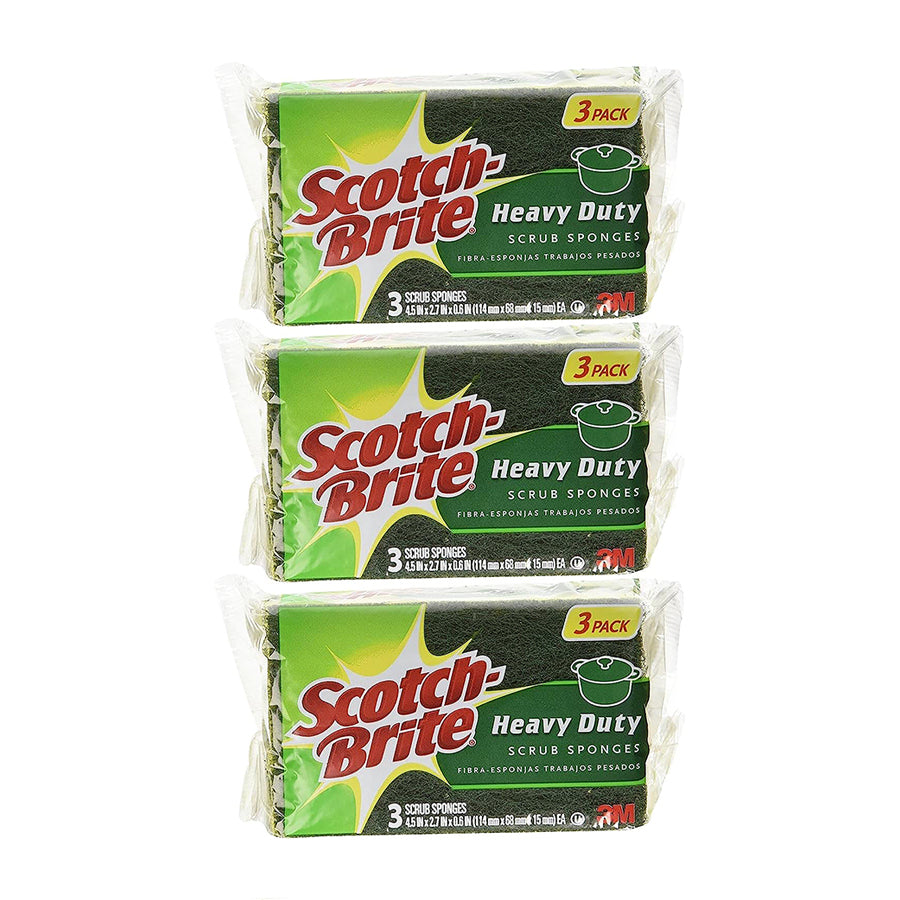 SCOTCH-BRITE SPONGE HEAVY DUTY 3/PK