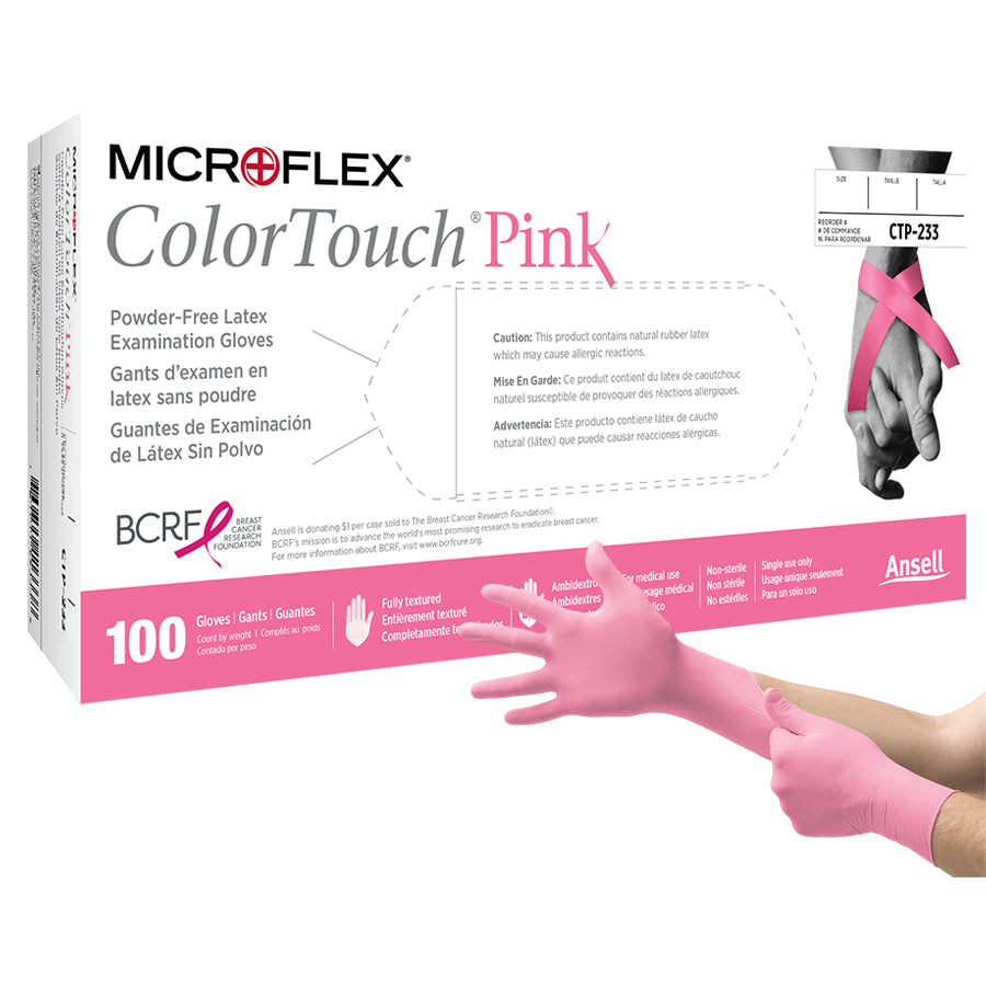 MICROFLEX PINK GLOVES SMALL 100/B