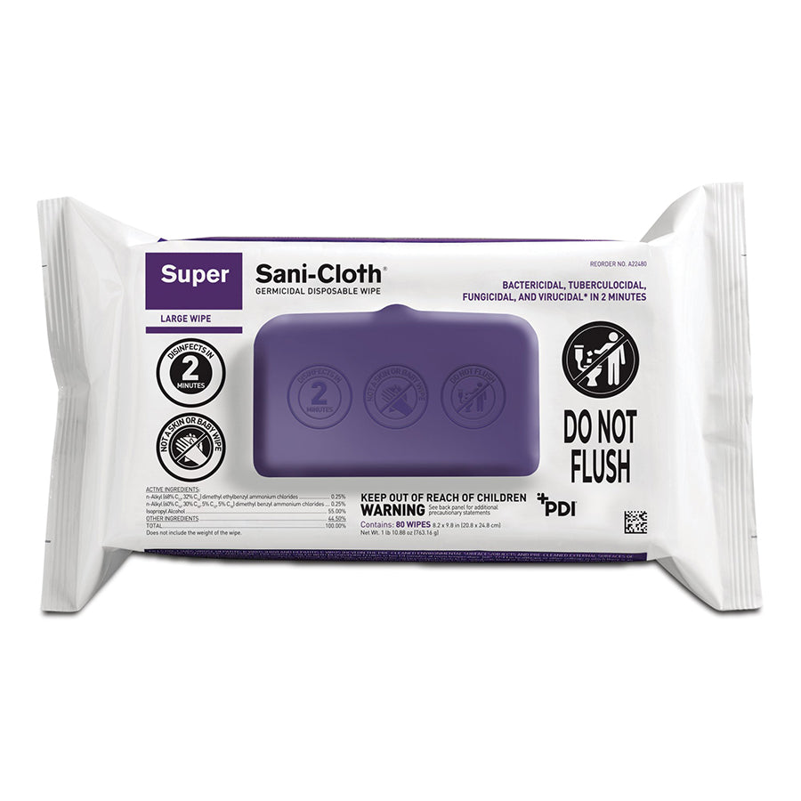 SUPER SANI-CLOTH WIPE GERMICIDAL SFT 80/P