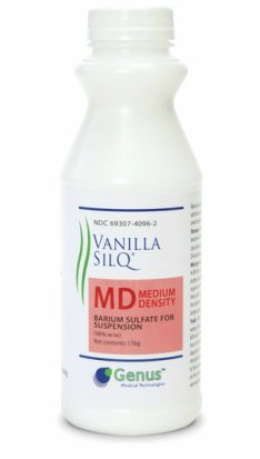 Features<li>VANILLA SILQ MD™ is a barium sulfate for suspension 96% w/w for oral and rectal administration.</li><li>Each 100 g contains 96 g barium sulfate.</li><li>Barium sulfate volume and method of administration are determined by individual technique, and may vary with differing patient and procedure characteristics.</li>