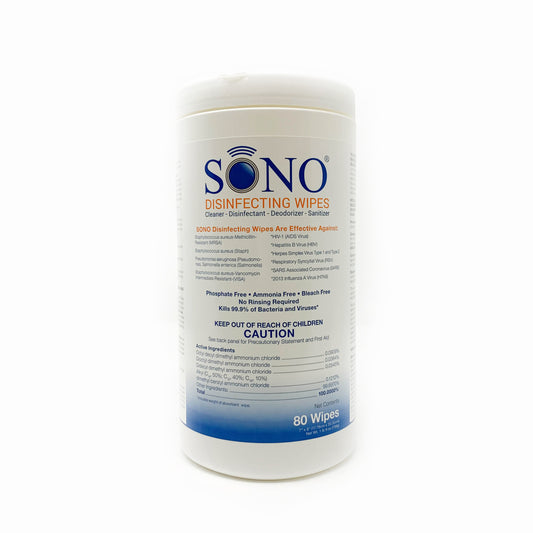 Top quality fabric with antibacterial formula, disinfects while cleaning up messes. Textured to pick up particles. Cloths quickly remove dirt, spots, and smudges while killing 99.9% of germs, bacteria, and viruses. Non-abrasive, non-damaging wipes keep equipment looking like new. Convenient packaging dispenses wipes like a tissue – just pull, wipe, and toss. Deodorizes and leaves the room smelling fresh. 7 x 8 inch. 80 Wipes per tub.