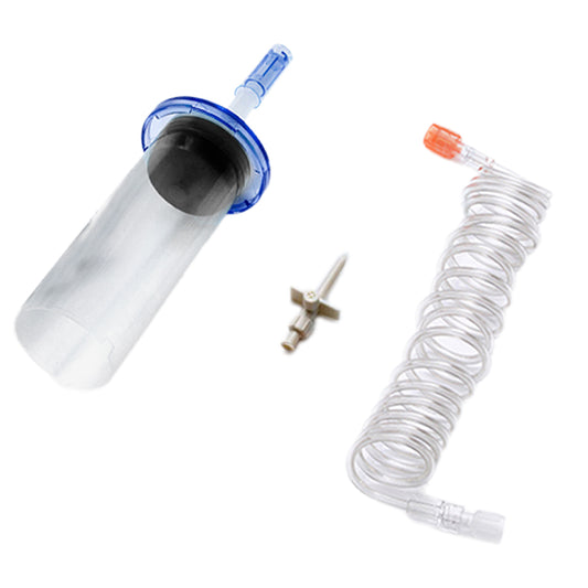 <p><span>Contents:</span></p><ul><li><span>1-200mL Syringe</span></li><li><span>1-60" Coiled Tubing</span></li><li><span>1-Large Spike</span><br /><span></span></li></ul><p><strong>For use with Guerbet/Liebel-Flarsheim OptiVantage DH injector.&nbsp;</strong></p>