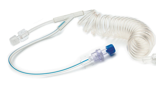 <p>Coeur 60" coiled Y-line tubing without check valves for use with Covidien Optivantage. Prevents contrast leakage, eliminates over tightening and Luer breakage. Compatible with needle-less valves. Check valves are rated 300 PSI providing higher flow rates and less pressure during injection.</p>