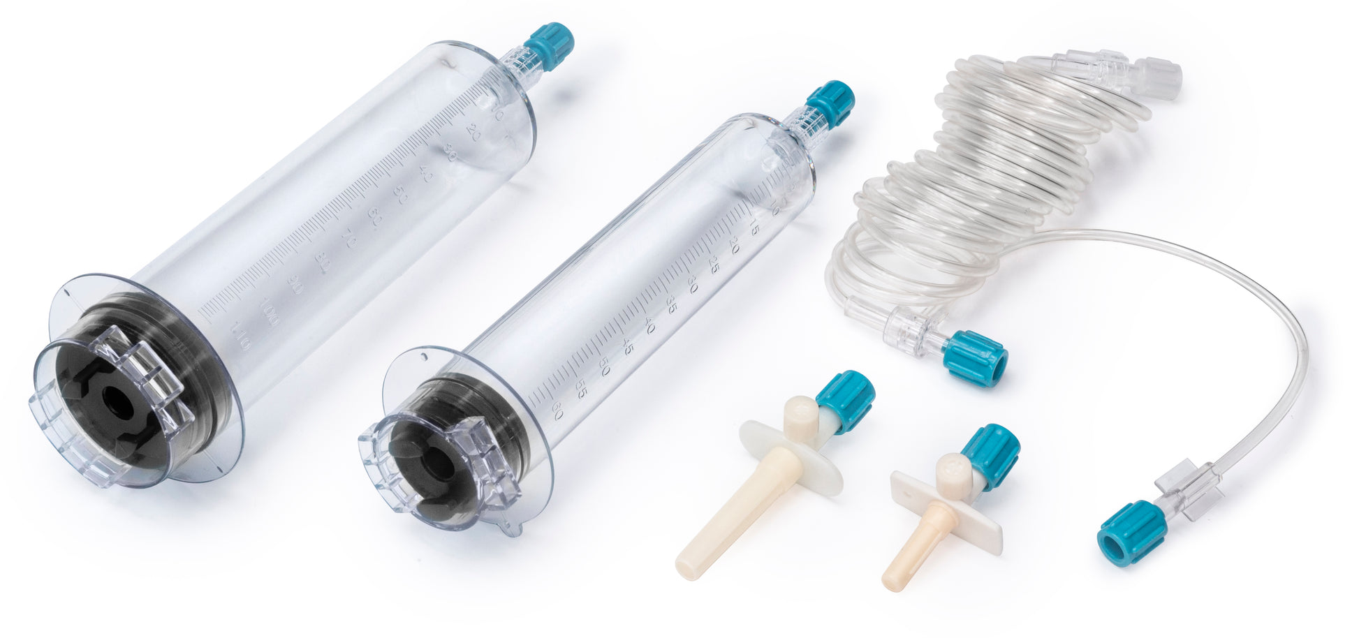 <p>Contents:</p><ul><li>1-65 mL &amp; 1-115 mL Syringes</li><li>1-Large Spike</li><li>1-Small Spike</li><li>1-96" T-Coiled Tubing&nbsp;</li><li>1-Check Valve</li></ul><p><strong>For use with Medrad Spectris Solaris EP injectors.</strong></p>