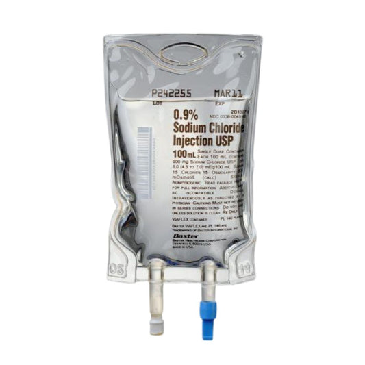 BAXTER SODIUM CHLORIDE .9 100ML BAG 96/CS