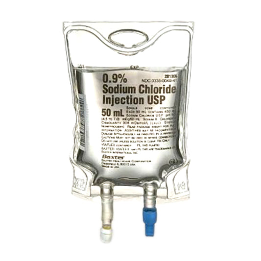 BAXTER SODIUM CHLORIDE .9 50ML BAG 96/CS
