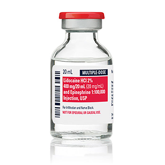 LIDOCAINE 2% 20ML VIALS W/EPI 10/BX