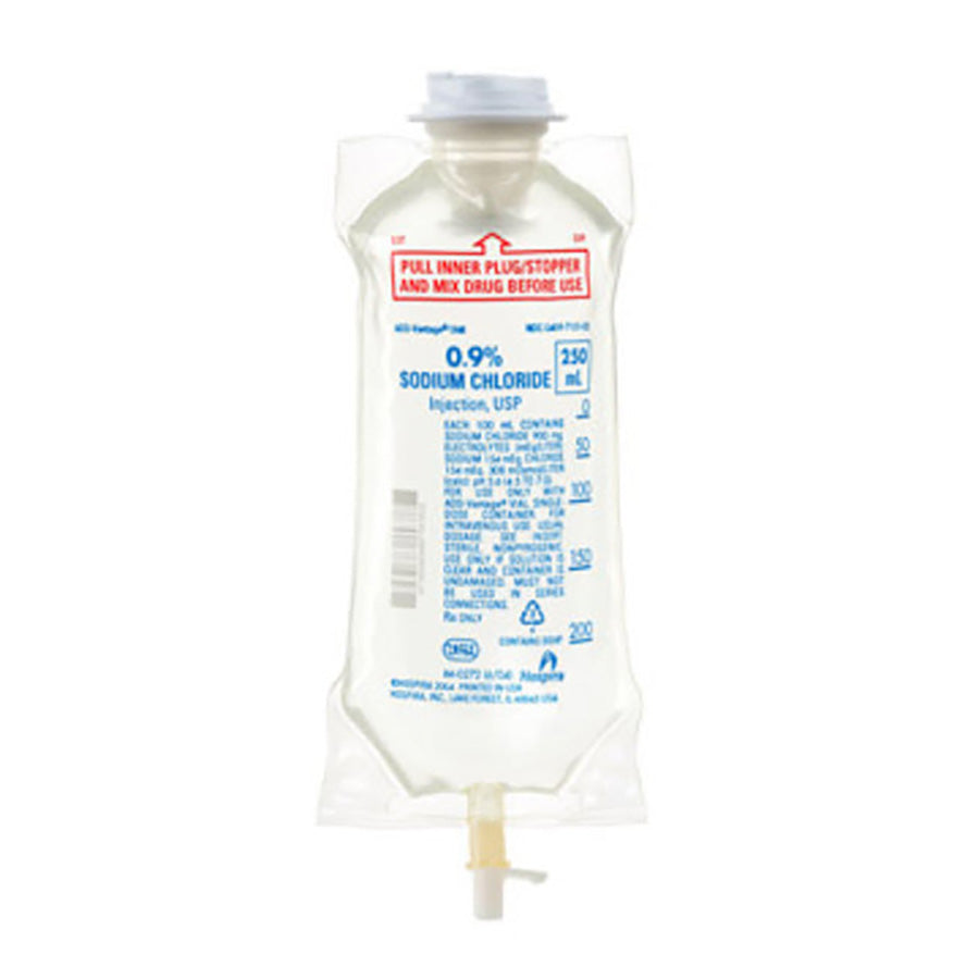 HOSPIRA NACL SNGLE BAGS 250 ML