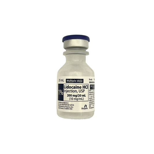 PFIZER LIDOCAINE 1% 20ML-VIAL 25/PK