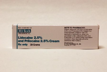 <p>LIDOCAINE TOPICAL CREAM TUBE <br /> Antipruritic / Local Anesthetic Lidocaine / Prilocaine 2.5% - 2.5% Topical Cream Tube 30 Gram <br /> LIDOCAINE+PRIL, CRM 2.5-2.5% 30GM 9HITEC <br /> Manufacturer: Akorn Inc</p>