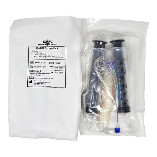 <p>Contents:</p><ul><li>2-60mL Syringes</li><li>2-Large Spikes</li><li>1-96" Y-Coiled Tubing</li><li>2-Check Valves</li></ul><p><strong>For use with Guerbet/Liebel-Flarsheim OptiStar injectors.</strong></p>