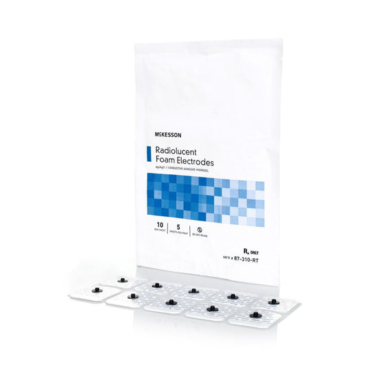 Features<li>Radiolucent Foam Electrodes.</li><li>This product has only been tested for use on humans.</li><li>DEHP Free.</li><li>Not Made with Natural Rubber Latex.</li><li>Full surface adhesion, supported full cover backing.</li><li>Silver/Silver Chloride sensor for quality traces.</li><li>Easy removal, no gel residue or clean up.</li><li>Biocompatible.</li><li>Defib Recoverable.</li><li>Conductive adhesive hydrogel.</li><li>Single Use.</li><li>Disposable.</li>