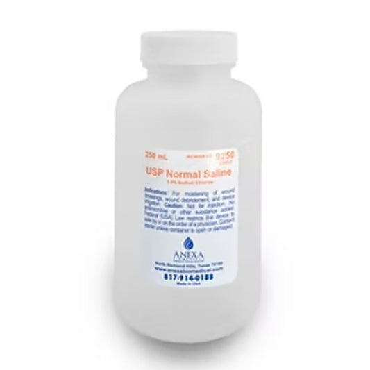 ANEXA BIOMED USP NORMAL SALINE 250ML BOTTLE 24/C