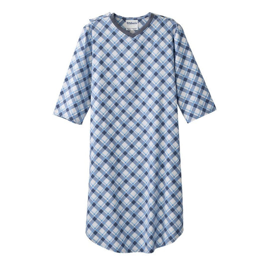 SILVERTS EXAM GOWN 3XL DIAG BLUE PLAID