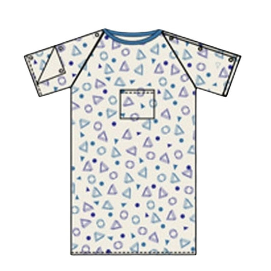 Features<li>Application : Patient Exam Gown.</li><li>Color : Print.</li><li>Cuff Style : Without Cuffs.</li><li>Fastening Type : Neck / Waist Tie Closure.</li><li>Material : Polyester / Cotton.</li><li>Size : 3X-Large.</li><li>Sleeve Style : Short Sleeves.</li><li>Sterility : Non Sterile.</li><li>Usage : Reusable.</li><li>User : Adult.</li>