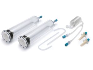 Medical suction canisters with tubing and connectors